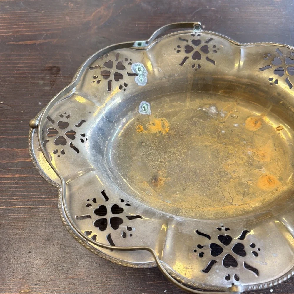 Brass Handle Fruit Bowl Andrea By Sadek